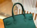 爱马仕 Birkin 30cm 孔雀绿 森林绿 Togo小牛皮 金扣 原版蜜蜡线 顶级手工缝制