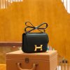 爱马仕 康斯坦 18cm 经典黑 Box 牛皮 金扣 原版蜜蜡线 顶级手缝