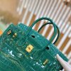 8f0248dcb757f89.jpg 爱马仕 Birkin 铂金包 翡翠绿 一级皮 尼罗鳄鱼皮 臻品级别 金扣 25cm