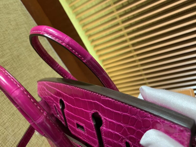 爱马仕 Birkin铂金包 天方夜谭紫 一级皮 尼罗鳄鱼 进口原料 顶级手缝工艺 25cm - Image 2