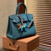 8fb9fa77501c06f.jpg 爱马仕 Birkin铂金包 孔雀绿 德国进口小牛皮 顶级品质全手工缝制 金扣 30cm