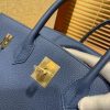 8ff6fccf22f1c97.jpg 爱马仕 Birkin铂金包 玛瑙蓝 德国进口小牛皮 顶级品质全手工缝制 金扣 30cm