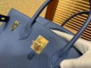 爱马仕 Birkin铂金包 玛瑙蓝 德国进口小牛皮 顶级品质全手工缝制 金扣 30cm