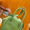 爱马仕 Lindy 26cm 牛油果绿 Togo牛皮 银扣 原版蜜蜡线 顶级手缝