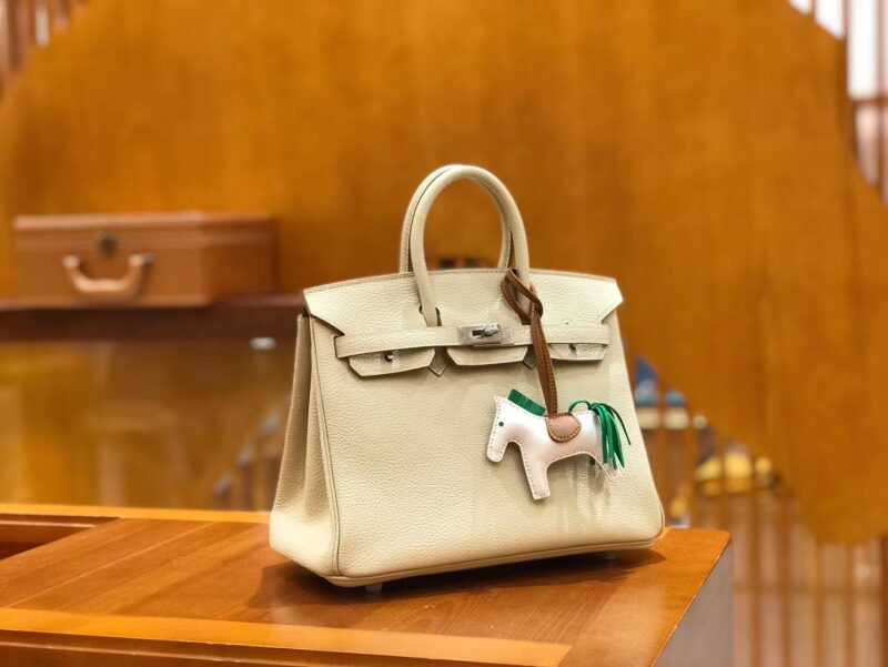 爱马仕 Birkin 25cm 奶昔白 Togo小牛皮 银扣 原版蜜蜡线 顶级手缝 - Image 2