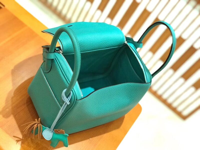 爱马仕 Lindy 26cm 维罗纳绿 Togo牛皮 银扣 原版蜜蜡线 顶级手缝 - Image 5