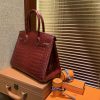 爱马仕 Birkin铂金包 板栗棕 一级皮 尼罗鳄鱼 进口原料 顶级手缝工艺 30cm