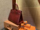 爱马仕 Birkin铂金包 板栗棕 一级皮 尼罗鳄鱼 进口原料 顶级手缝工艺 30cm