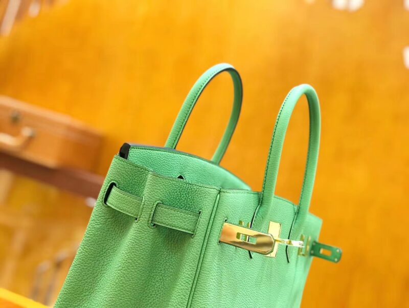 爱马仕 Birkin 30cm 牛油果绿 Togo小牛皮 金扣 原版蜜蜡线 顶级手工缝制 - Image 3
