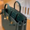 90bd9a8652eadc4.jpg 爱马仕 Birkin 铂金包 松林绿 Touch 牛皮拼鳄鱼皮 金扣 25cm