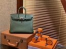 爱马仕 Birkin 25cm ( 铂金包) Togo小牛皮 丛林绿 原版蜜蜡线 全手工缝制