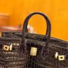 爱马仕 Birkin 25cm 鳄鱼皮 茄子紫 不是黑色哦