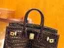 爱马仕 Birkin 25cm 鳄鱼皮 茄子紫 不是黑色哦