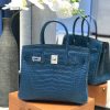 920cf215bb9f64f.jpg 爱马仕 Birkin铂金包 靛蓝色 雾面美洲鳄鱼皮 银扣 30cm