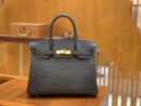 爱马仕 Birkin 30cm 石墨灰 一级尼罗鳄 金扣 原版蜜蜡线 顶级手缝