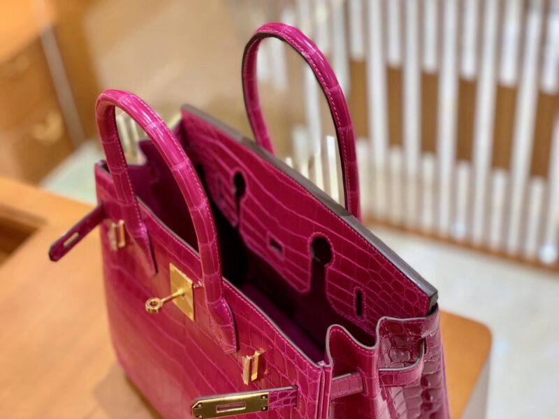 爱马仕 Birkin 30cm 天方夜谭紫 金扣 一级皮 尼罗鳄鱼皮 臻品级别 - Image 2