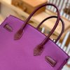 爱马仕 Birkin 30cm. Touch 系列 哑光鳄鱼皮拼牛皮 葡萄紫 高订版本