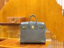 爱马仕 新增现货 Birkin 25cm 玛瑙灰 南非KK级鸵鸟皮 金扣 原版蜜蜡线 顶级手工缝制