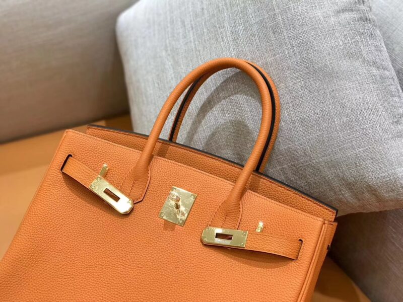 爱马仕 新增现货 birkin 铂金包 经典橙 德国进口小牛皮 金扣 30cm - Image 6