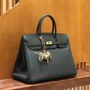 983ab39577250ce.jpg 爱马仕 Birkin 铂金包 经典黑 小牛皮 银扣 40cm 男士首选