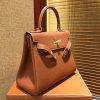 爱马仕 Kelly凯莉包 togo小牛皮 金棕色 进口原料 原版蜜蜡线 金扣 28cm