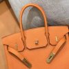 爱马仕 新增现货 birkin 铂金包 经典橙 德国进口小牛皮 金扣 30cm