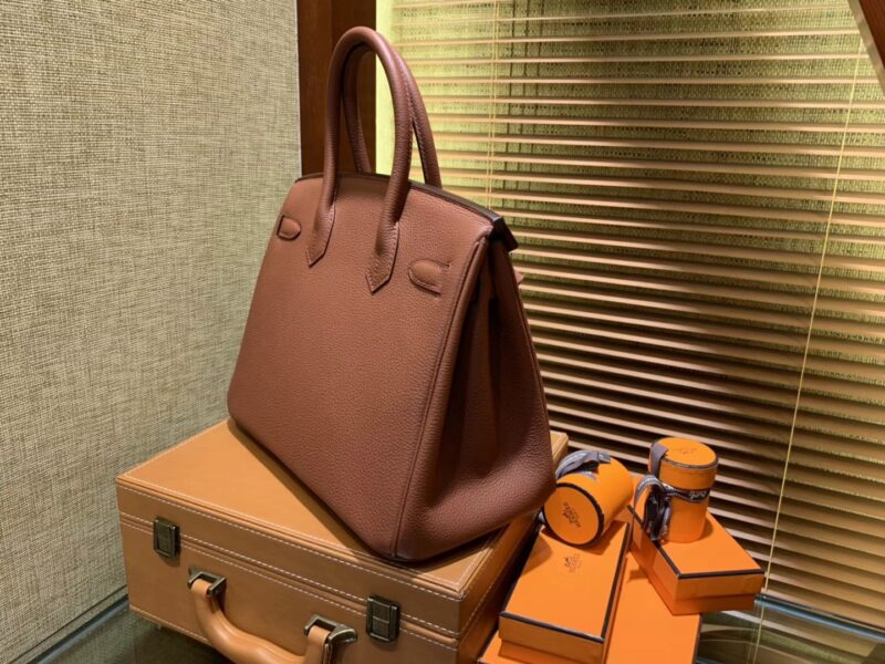 爱马仕 Birkin 30cm ( 铂金包) Togo小牛皮 古铜色 原版蜜蜡线 全手工缝制 - Image 7