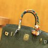 爱马仕 Birkin 30cm 丛林绿 金扣 南非KK级鸵鸟皮 全手工缝制