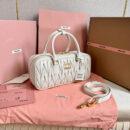 miumiu缪缪*5BB148保龄球包袋白色免检版