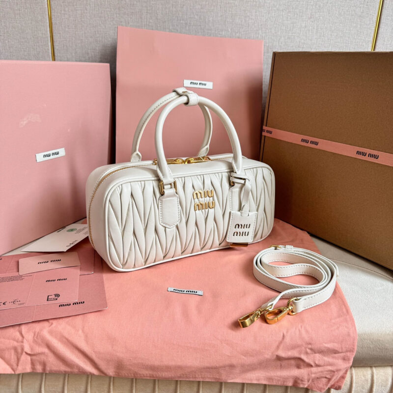 miumiu缪缪*5BB148保龄球包袋白色免检版 - Image 3