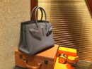 爱马仕 Birkin 30cm ( 铂金包) Togo小牛皮 锡器灰 原版蜜蜡线 全手工缝制