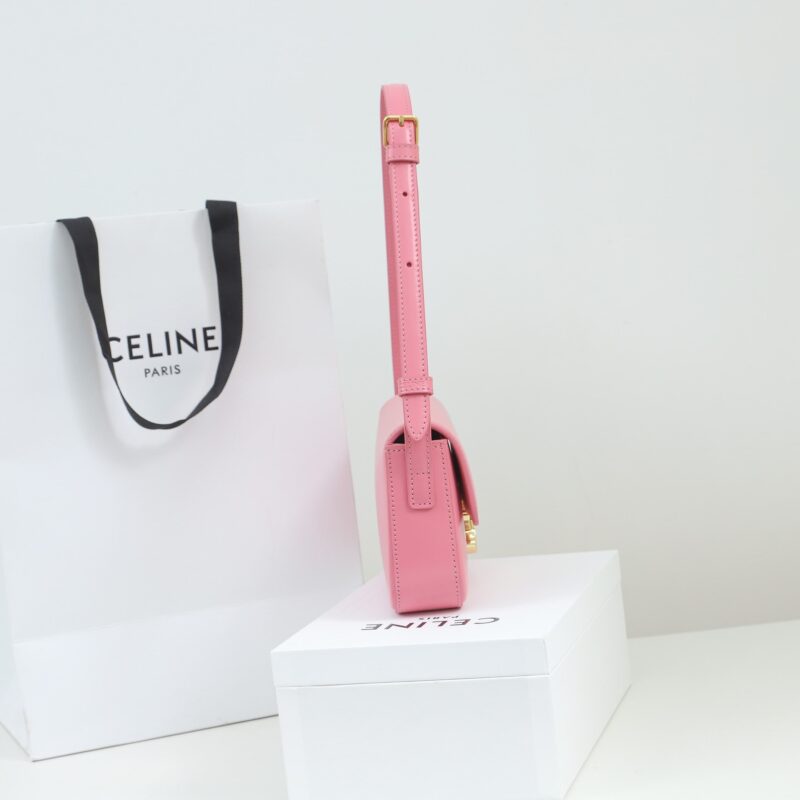 Celine*Triomphe系列手袋194143粉色免检版 - Image 4