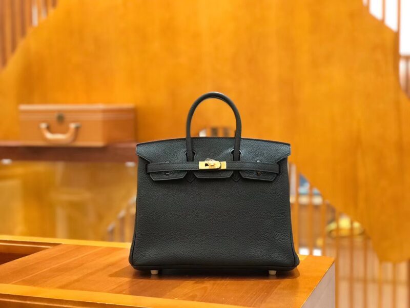 爱马仕 Birkin 25cm 经典黑 Togo小牛皮 金扣 原版蜜蜡线 顶级手工缝制