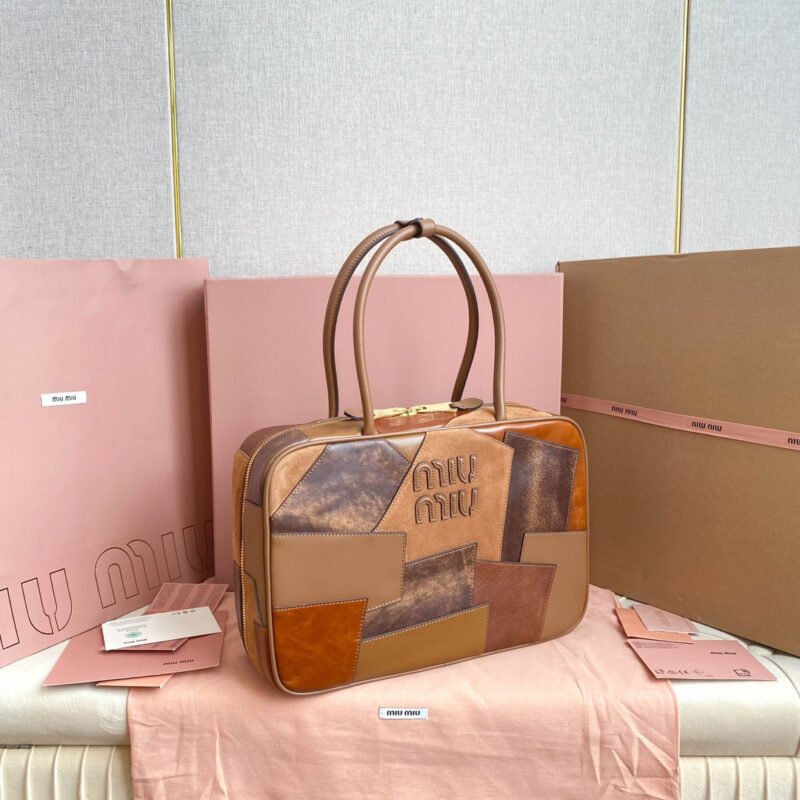 miumiu缪缪*5BB117拼接保龄球手袋免检版 - Image 3