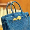 9bf642e2cae2233.jpg 爱马仕 Birkin 铂金包 倒V 伊滋密尔蓝 湾鳄 25cm