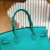 爱马仕 Birkin 30cm 维罗纳绿 Togo小牛皮 银扣 原版蜜蜡线 顶级手工缝制