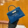 9d065733111496b.jpg 爱马仕 Mini kelly 二代 19cm 美洲鳄鱼皮 伊兹密尔蓝 银扣 原版蜜蜡线 顶级手缝