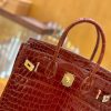 爱马仕 Birkin 30cm 板栗棕 蜜糖棕 金扣 一级皮 尼罗鳄鱼皮 臻品级别