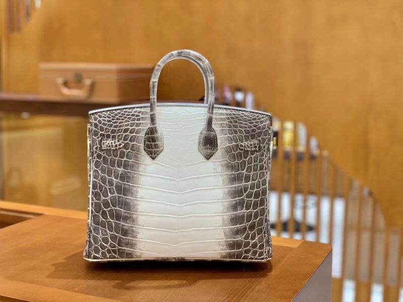 爱马仕 Birkin 25cm 特级尼罗鳄鱼皮 喜马拉雅 全手工缝制 - Image 3