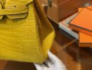 爱马仕 Birkin铂金包 琥珀黄 一级皮 尼罗鳄鱼 进口原料 顶级手缝工艺 30cm
