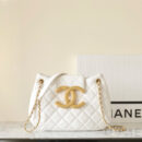 Chanel 24C系列AS4609圆挎包白色大号免检版