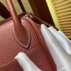 爱马仕 Lindy琳迪包 石榴红 德国进口togo牛皮 全手工缝制 银扣 30cm