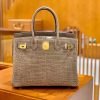 爱马仕 Birkin 30cm 斑鸠灰 金扣 一级皮 尼罗鳄鱼皮 臻品级别