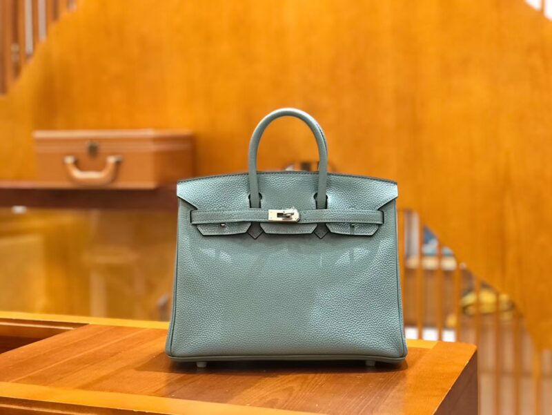 爱马仕 Birkin 25cm 青天蓝 Togo小牛皮 银扣 原版蜜蜡线 顶级手工缝制