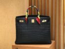 爱马仕 Birkin 铂金包 经典黑 进口一级雾面尼罗鳄鱼皮 蜡线 40cm