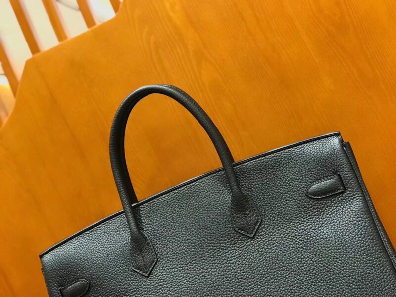 爱马仕 Birkin 铂金包 经典黑 小牛皮 银扣 40cm 男士首选 - Image 7