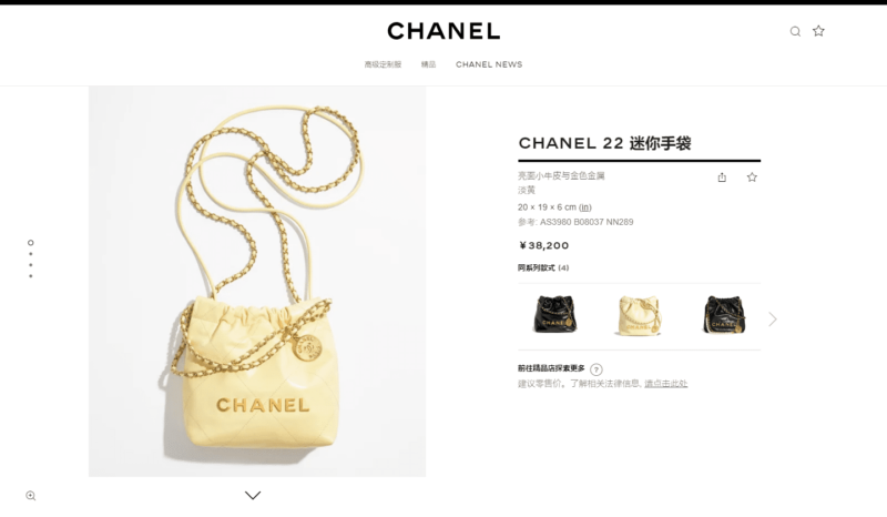 CHANEL 23s春夏新款22Mini bag AS3980 B08037 NN289 - Image 2