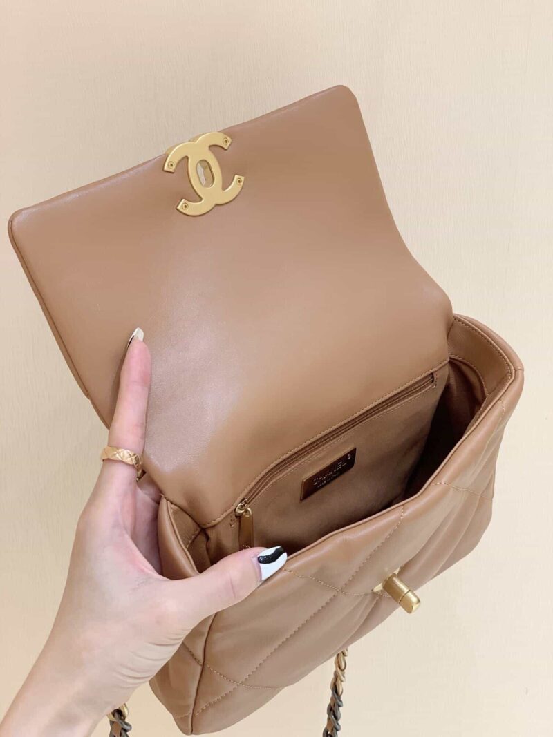 Chanel香奈儿 Flap 19Bag AS1160小号26CM焦糖奶茶色 - Image 2