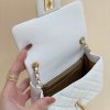 Chanel Flap Bag 新款金属球包金珠CF方胖子 AS1786白色