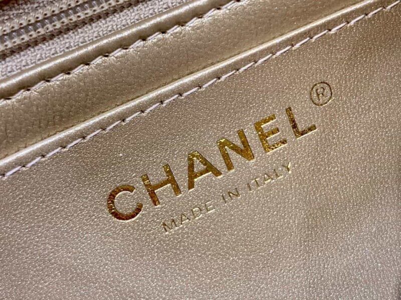 Chanel Flap Bag 新款金属球包金珠CF方胖子 AS1786鹅蛋黄 - Image 2